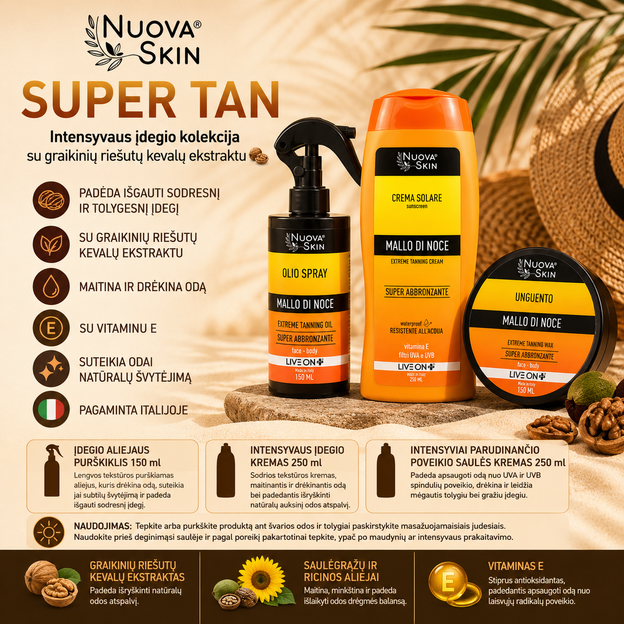 Super Tan - intensyvaus įdegio kolekcija