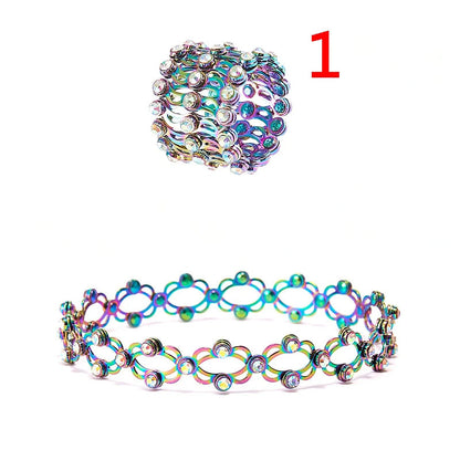 2 in 1 sulankstoma ir ištraukiama žiedo apyrankė