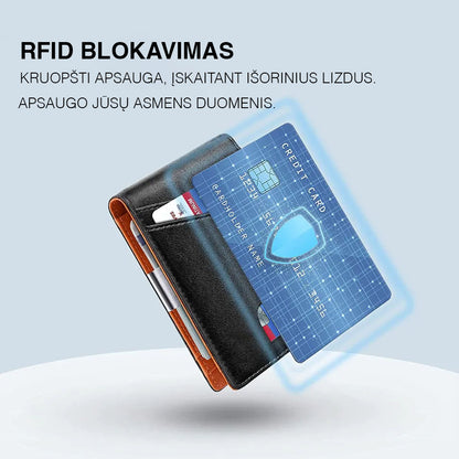 Elegantiška odinė piniginė  vyrams