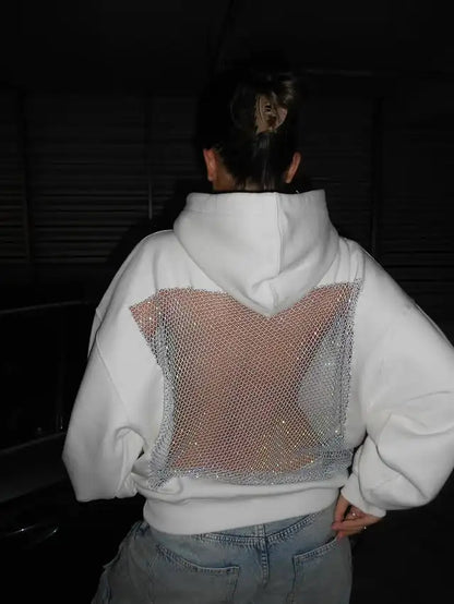 Sparkle & shine Oversized džemperis su gobtuvu