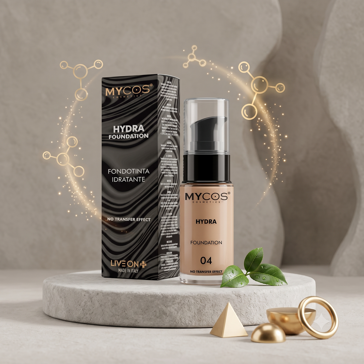 MYCOS Cosmetics skystas drėkinantis toninis kremas