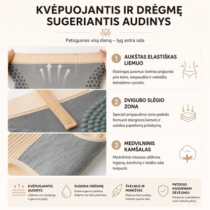 Šildančios formuojančios kelnaitės su aukštu liemeniu