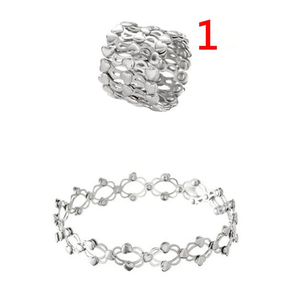 2 in 1 sulankstoma ir ištraukiama žiedo apyrankė