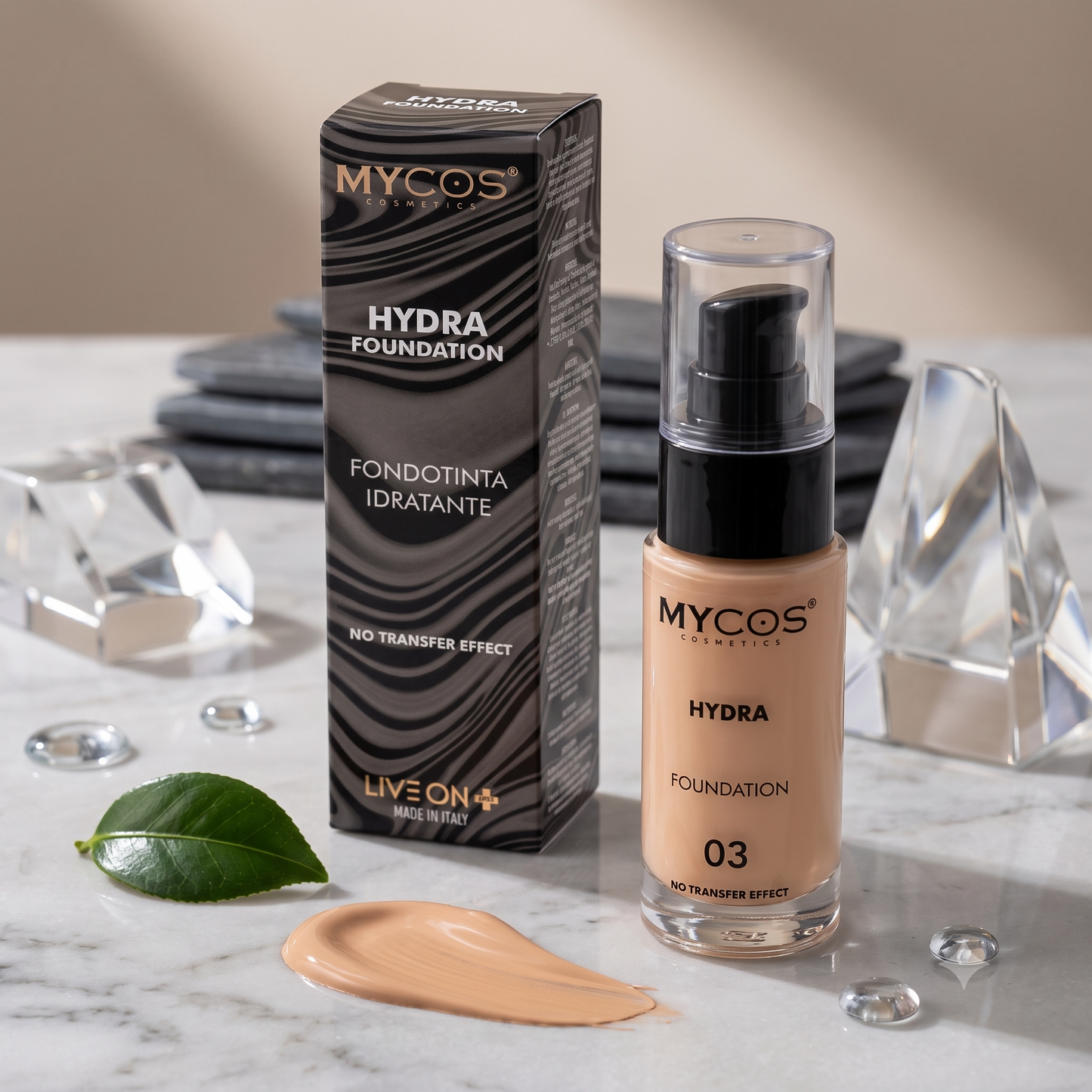 MYCOS Cosmetics skystas drėkinantis toninis kremas