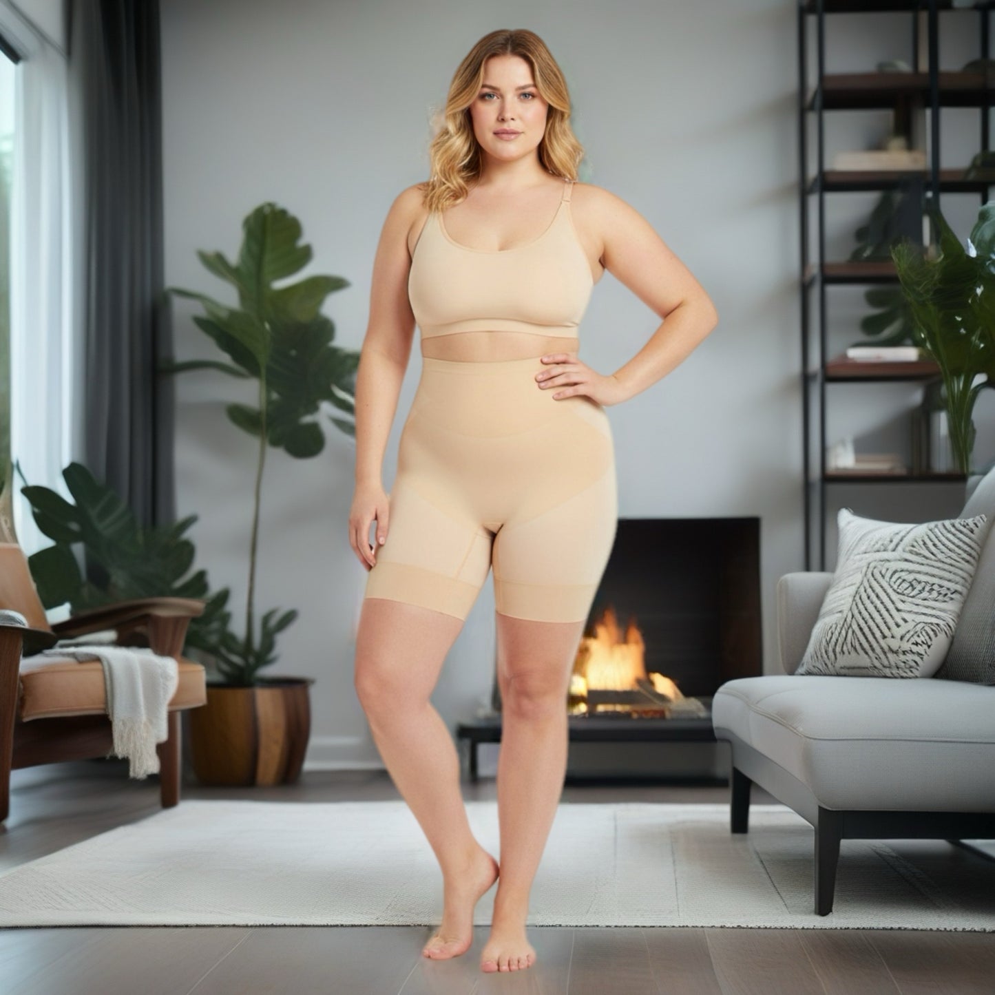 Ultra plonos ledinio šilko  formuojantys šortukai