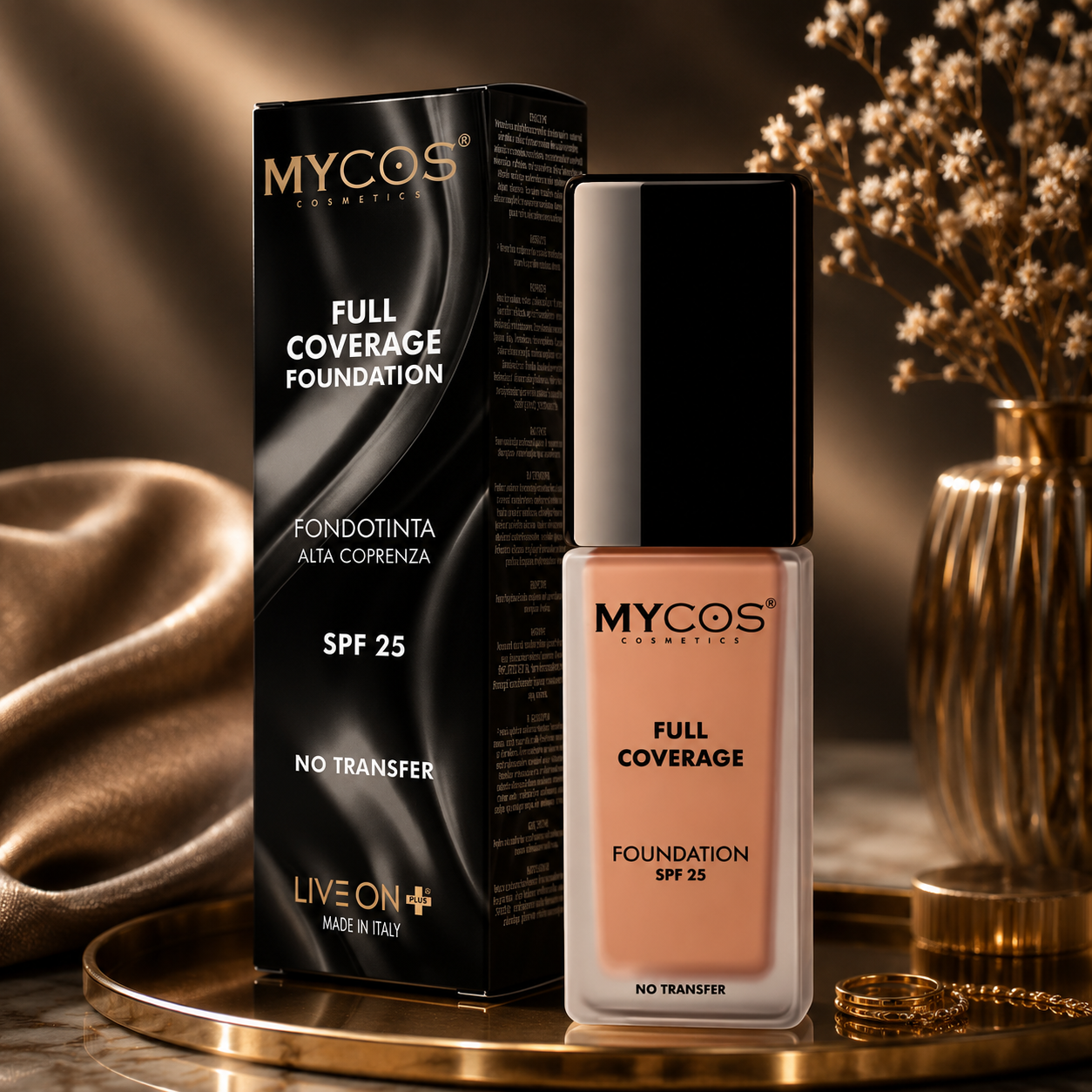 MYCOS Cosmetics Ilgai išliekantis makiažo pagrindas  su SPF25