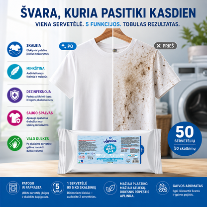 „Luccica“  Skalbimo serveteles ALL WASH  5 in 1