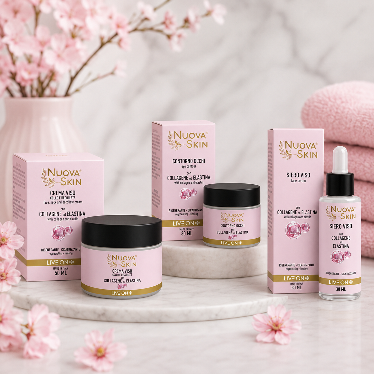 „Nuova Skin“ - Kologeno ir elastano linija
