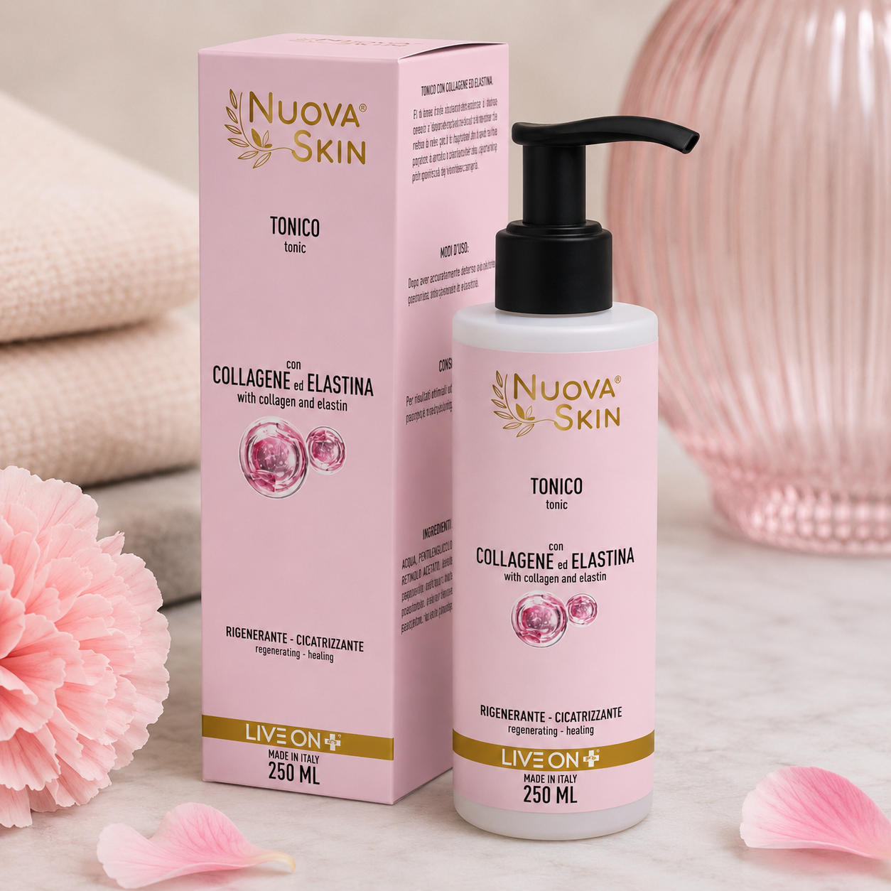 „Nuova Skin“ - Kologeno ir elastano linija