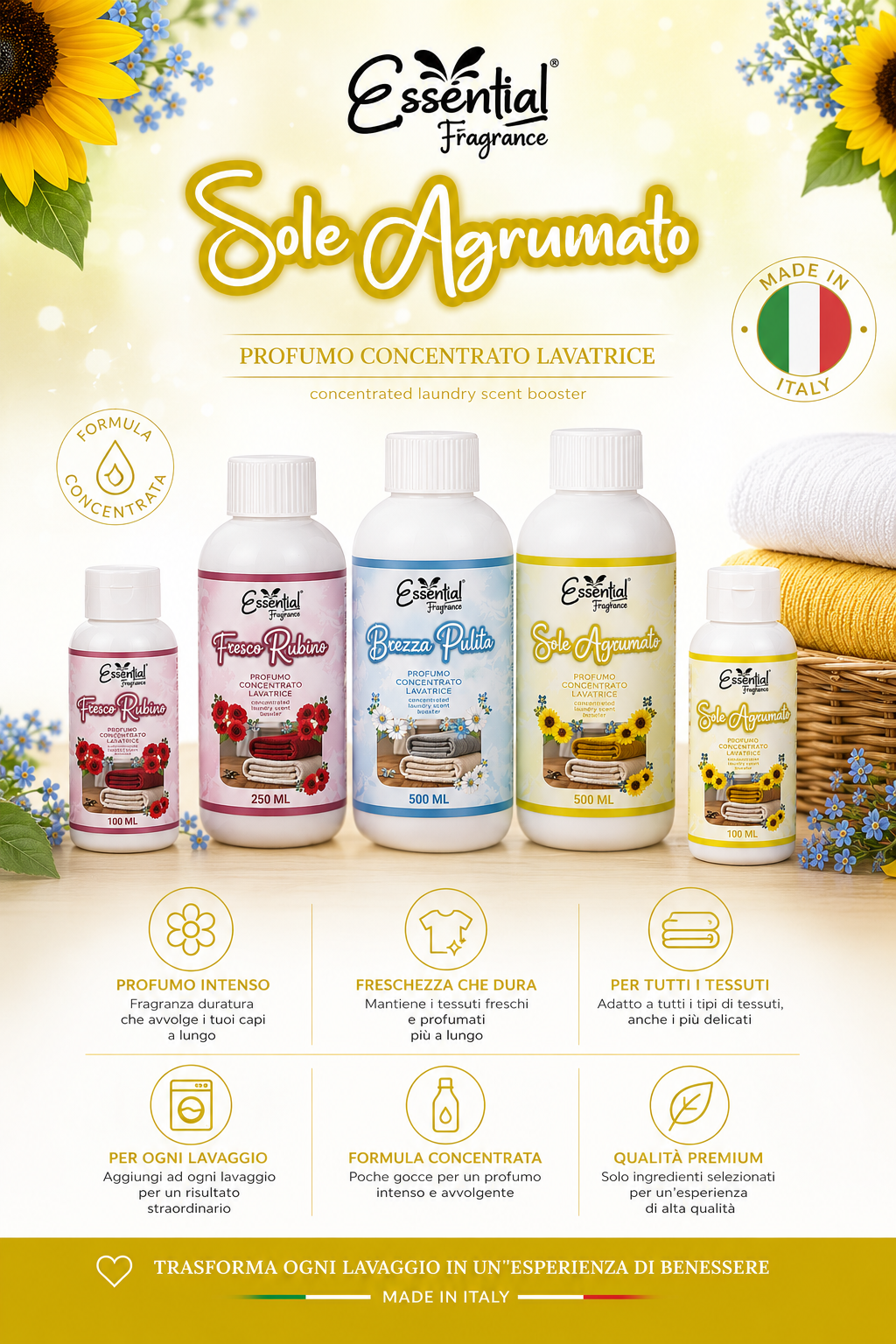 Koncentruotas skalbinių kvapiklis - "Essential Fragrance"